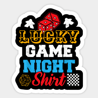 Funny Board Game Lucky Game Night Sticker